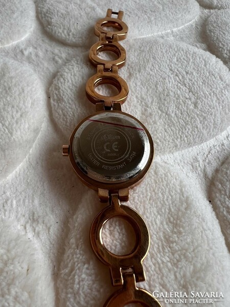 S. Oliver gold-colored bijou women's metal bracelet watch new