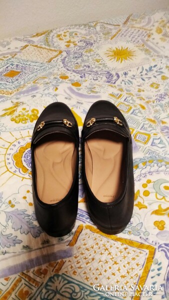 Dune (london) black, leather, brand new women's shoes, comfortable, the medical insole is removable, size 41