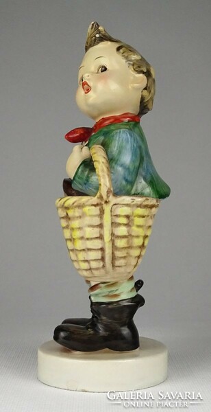 1Q686 antique large hummel boy with basket 19.5 Cm