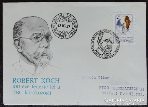 Ff3501 / 1982 robert koch stamp ran on fdc