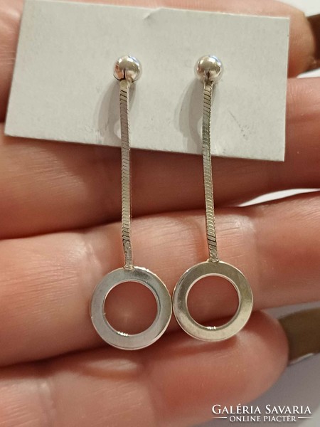 Elegant silver earrings 4 cm