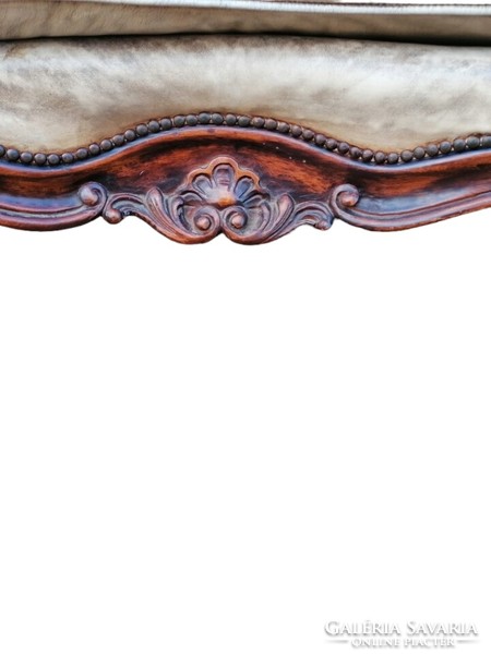 Exclusive  barokk-chesterfield bőr szalongarnitúra