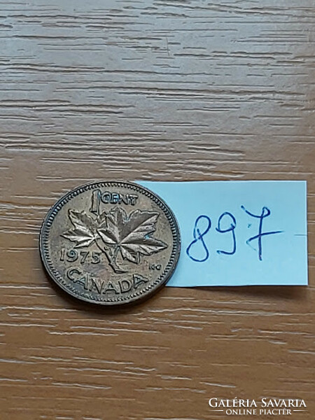 KANADA 1 CENT 1975  II. Erzsébet királynő,  Bronz   897