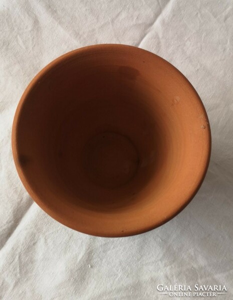 Brown unglazed ceramic bowl 5.5 cm