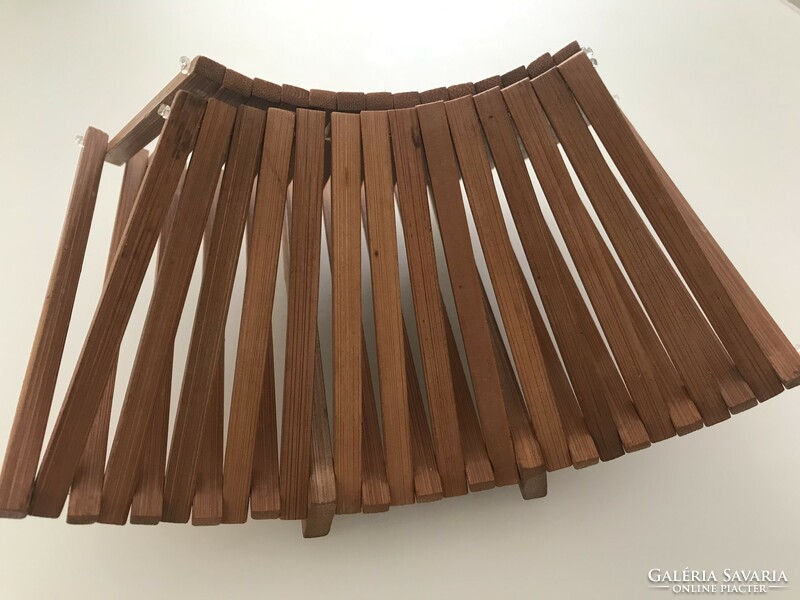 Vintage folding bread basket made of bamboo, Danish design