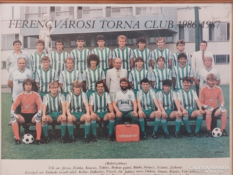 (K) ftc fradi team photo 1986/1987 with frame 65x50 cm