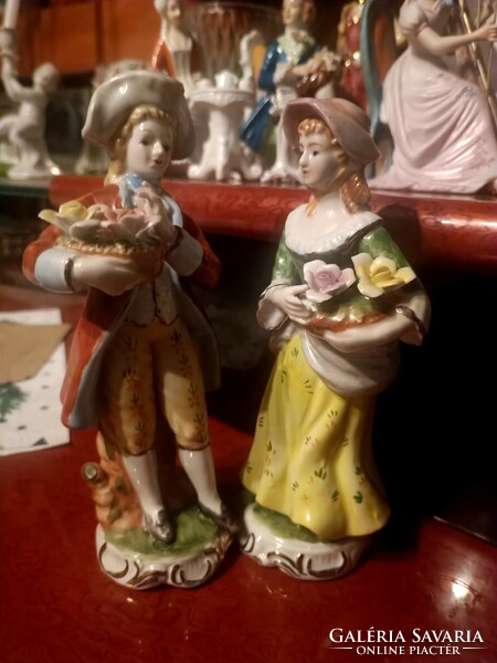 Pair of antique German marked porcelain
