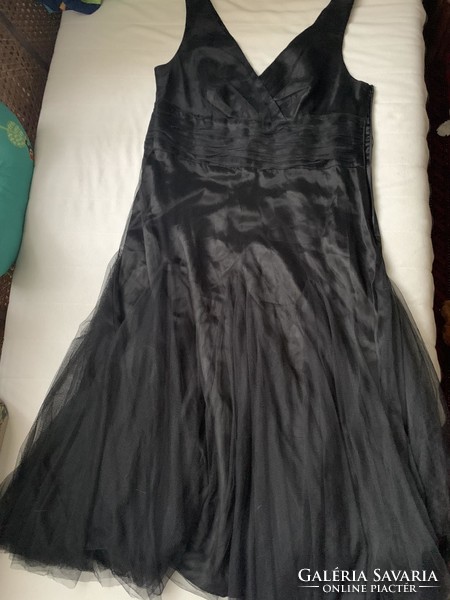 Black, tulle-covered monsoon dress size 18