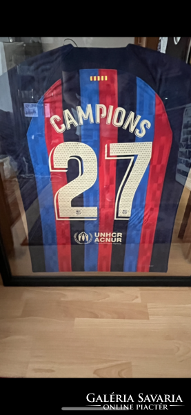 A limited edition (total of 27 units were released) signed fc barcelona shirt for sale