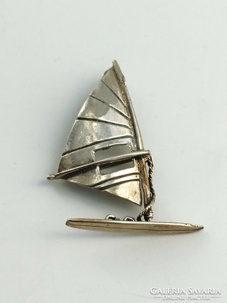 Silver ornament, sailboat