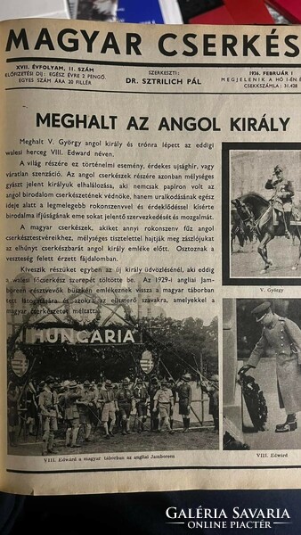 Old bound Hungarian scout publications for sale.