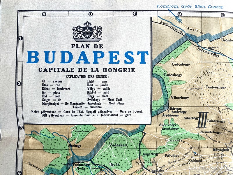 Régi Budapest térképe, 1938