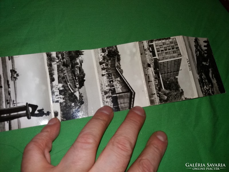Régi leporellós mini fénykép utazó emlék szuvenírboltos fotók TIHANY a képek szerint