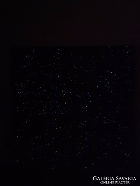 Egyedi, különleges, sötétben világító absztrakt festmény "Csillagköd"