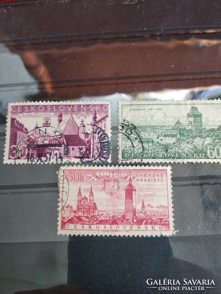 Czechoslovakia, 1957, anniversary of cities and monuments