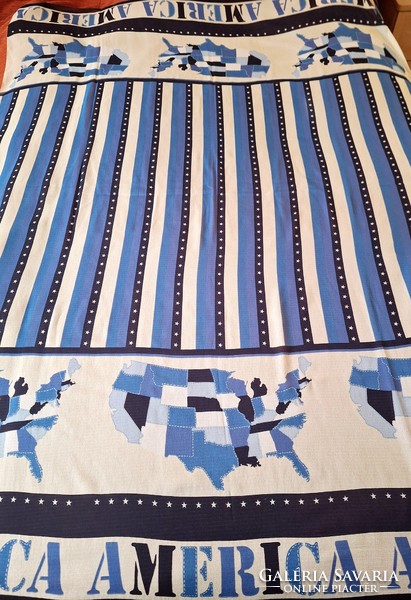 Italian silk type scarf, giant size blue-white stole, beach towel