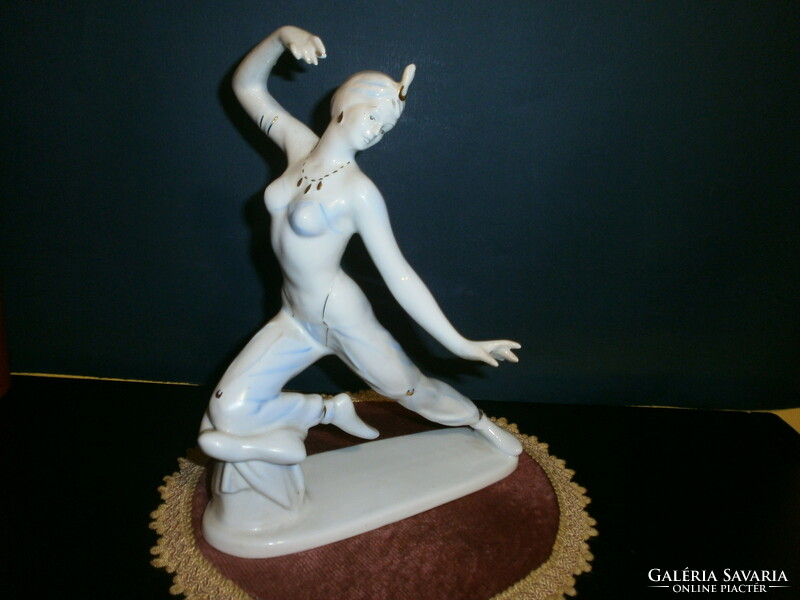 Hollóházi dancing lady figure 24.5 Cm high