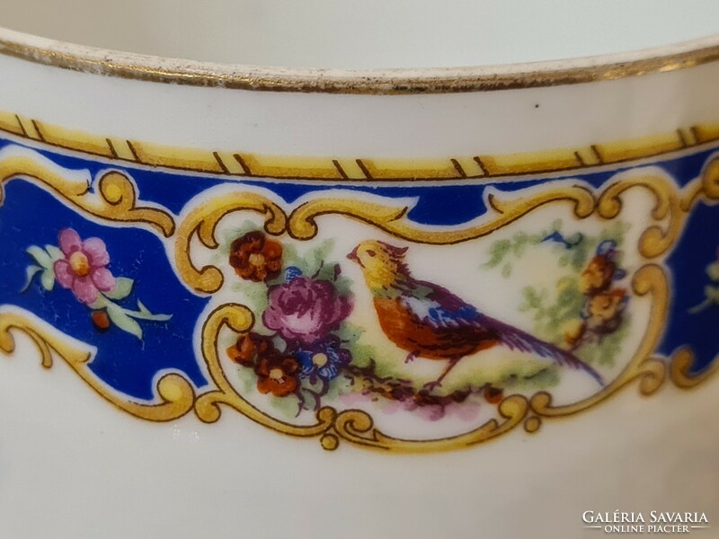 Zsolnay shield seal teacup, Art Nouveau pheasant