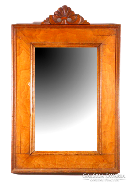 Polished walnut with mirror, wooden frame