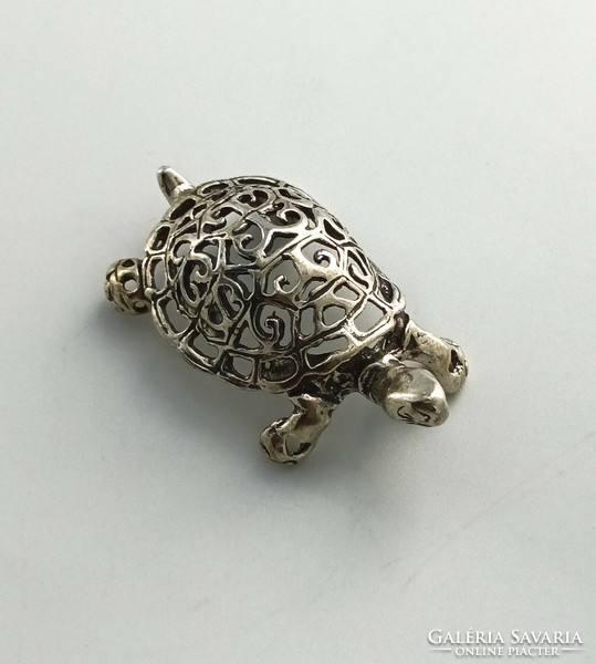 Silver ornament, turtle