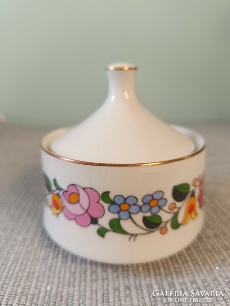 Large porcelain sugar bowl with Kalocsa pattern