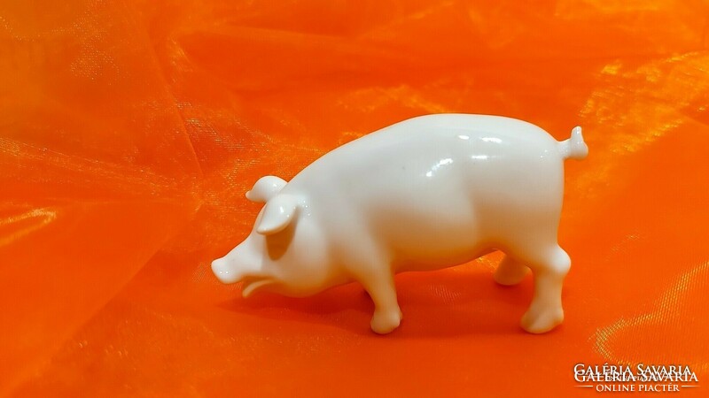 Herend rare porcelain pig figure.