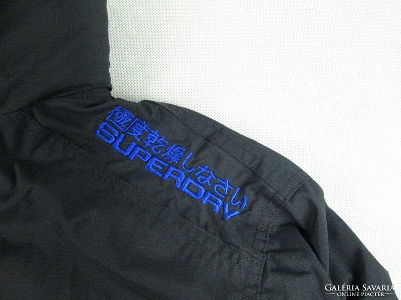 Original superdry (l / xl) dark gray men's transitional jacket