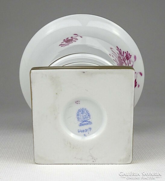 1Q673 Herend porcelain bowl with lion's foot pattern, purple Indian basket