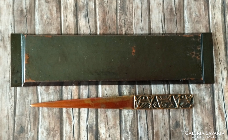 Industrial copper leaf-opening knife with tray