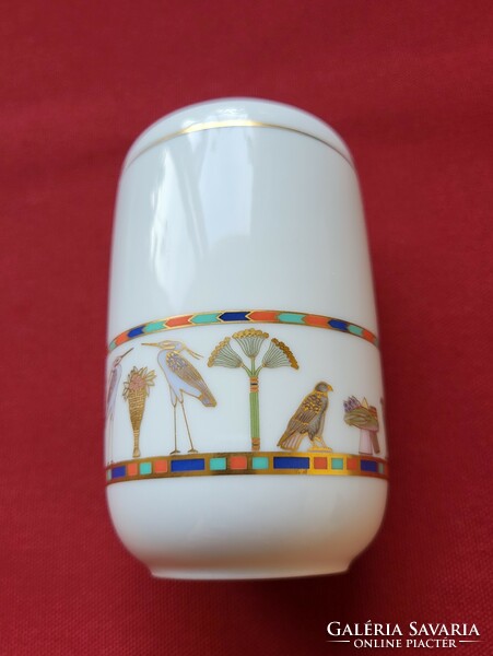 Rosenthal classic rose German porcelain vase with bird goose cat pattern with gold edge