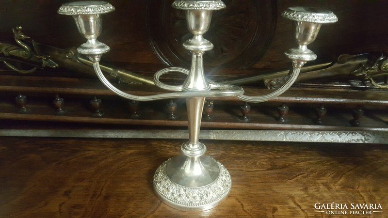 Silver plated candle holder