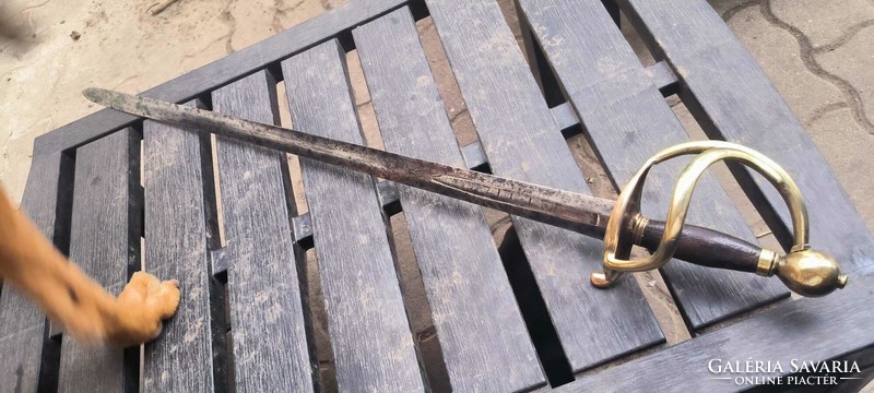 Pallos from the early 1700s, with marked blade