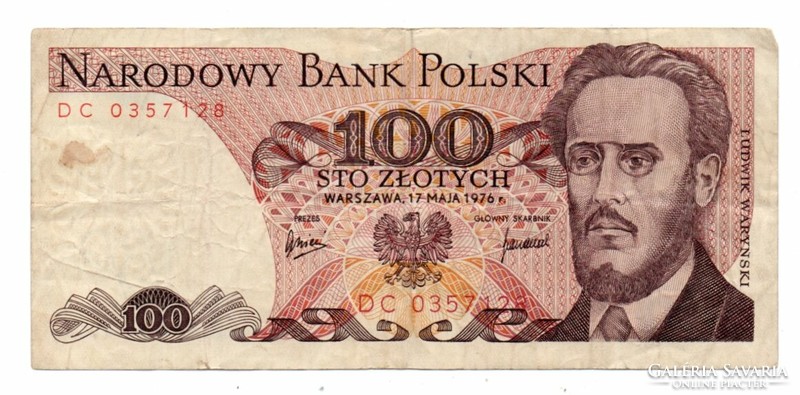 100       Złoty     1976   Lengyelország