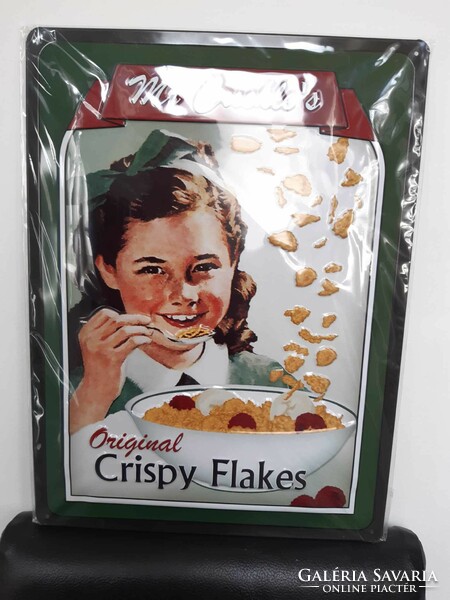 Retro metal sign: original crispy flakes 30*40
