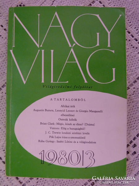 Nagyvilág - világirodalmi folyóirat - 1980