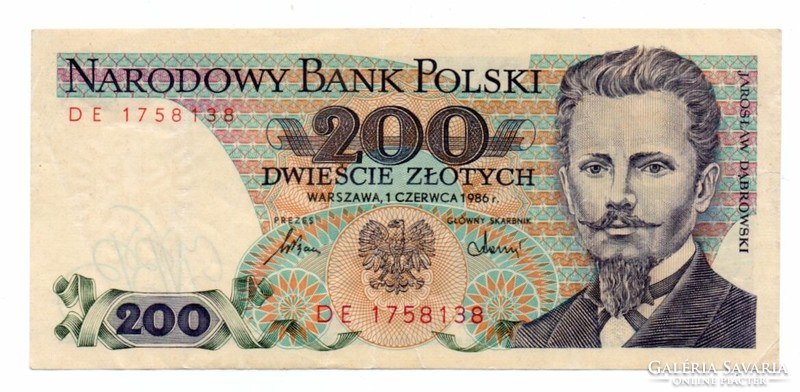 200       Złoty     1986   Lengyelország