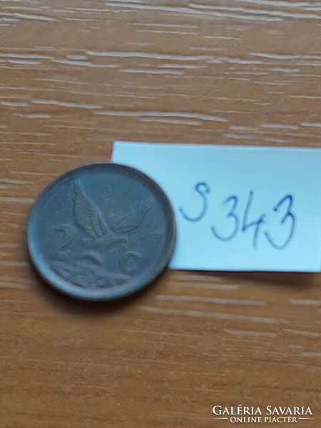 DÉL-AFRIKA 2 CENT 1993 Acél réz bevonattal,  S343