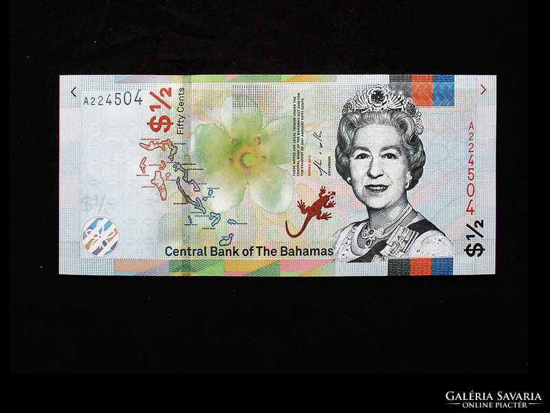 Unc - 1/2 dollar - bahamas - islands - 2019 - with the image of Elizabeth II!