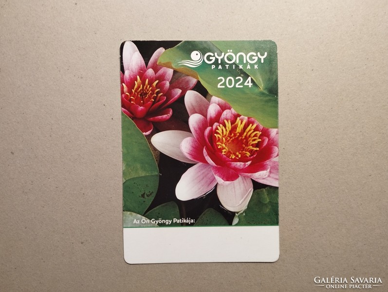Hungary, card calendar viii.- Gyöngy pharmacies 2024