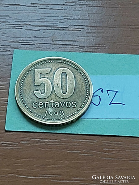 ARGENTÍNA 50 CENTAVOS 1993 Alumínium-Bronz, Casa de Tucumán  SZ