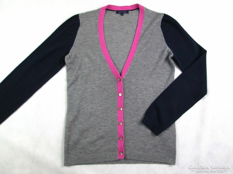 Original tommy hilfiger (s) stretchy women's long sleeve wool cardigan top