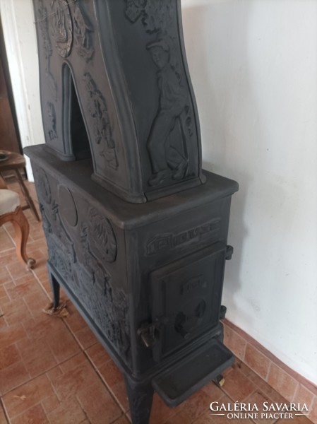Antique iron stove is a rare specialty