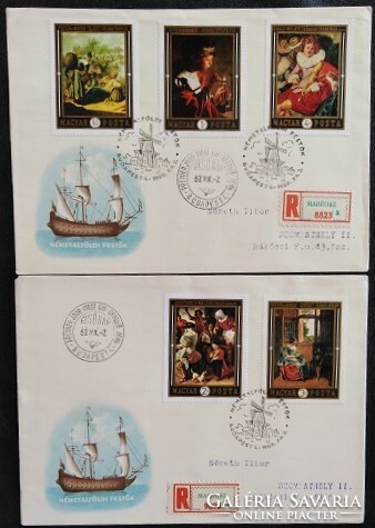 Ff2588-94 / 1969 painting vii. Stamp line ran on fdc