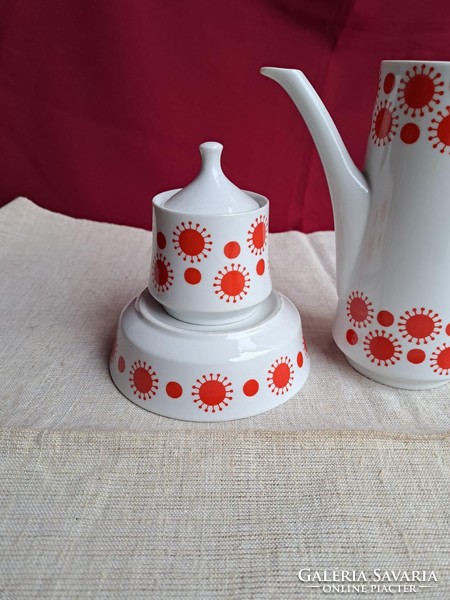 Alföldi porcelain retro centrum varia coffee pot with sugar holder compote nostalgia