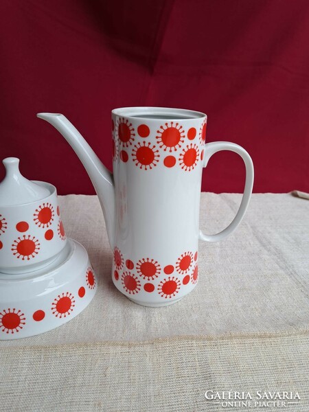 Alföldi porcelain retro centrum varia coffee pot with sugar holder compote nostalgia