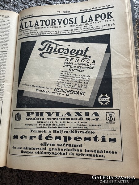 Állatorvosi Lapok, Magyar Állatorvosok Lapja, 1925-26, 1939-45