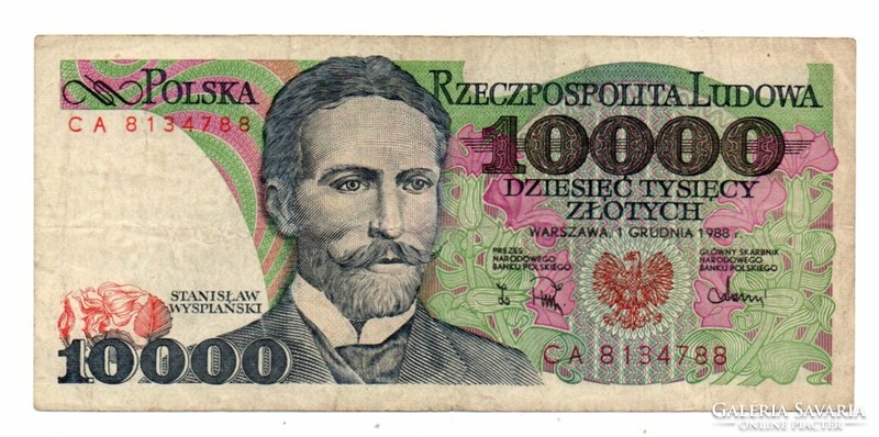 10.000       Złoty     1988   Lengyelország