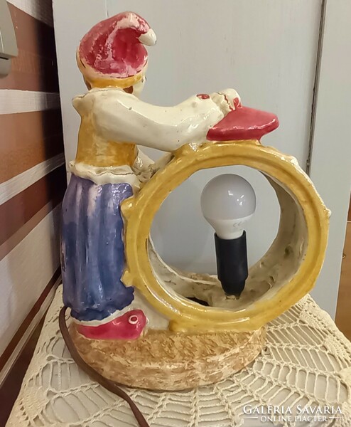 Art-deco table figure ceramic lamp!
