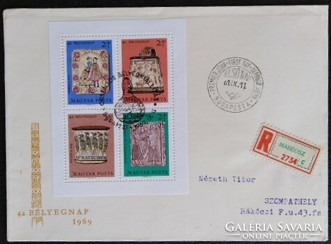 Ff2571a-d / 1969 stamp day block ran on fdc