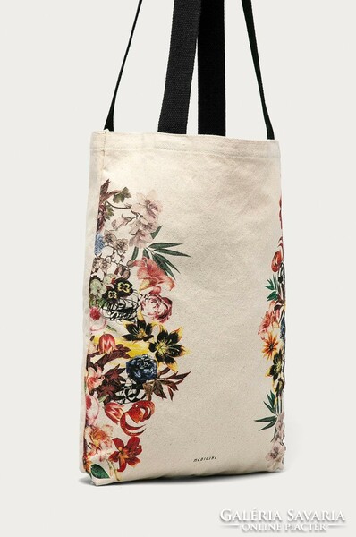 Floral canvas bag - new with long handle